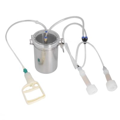 Manual Stainless Steel Milking Machine, Portable 2-Liter Milking Set