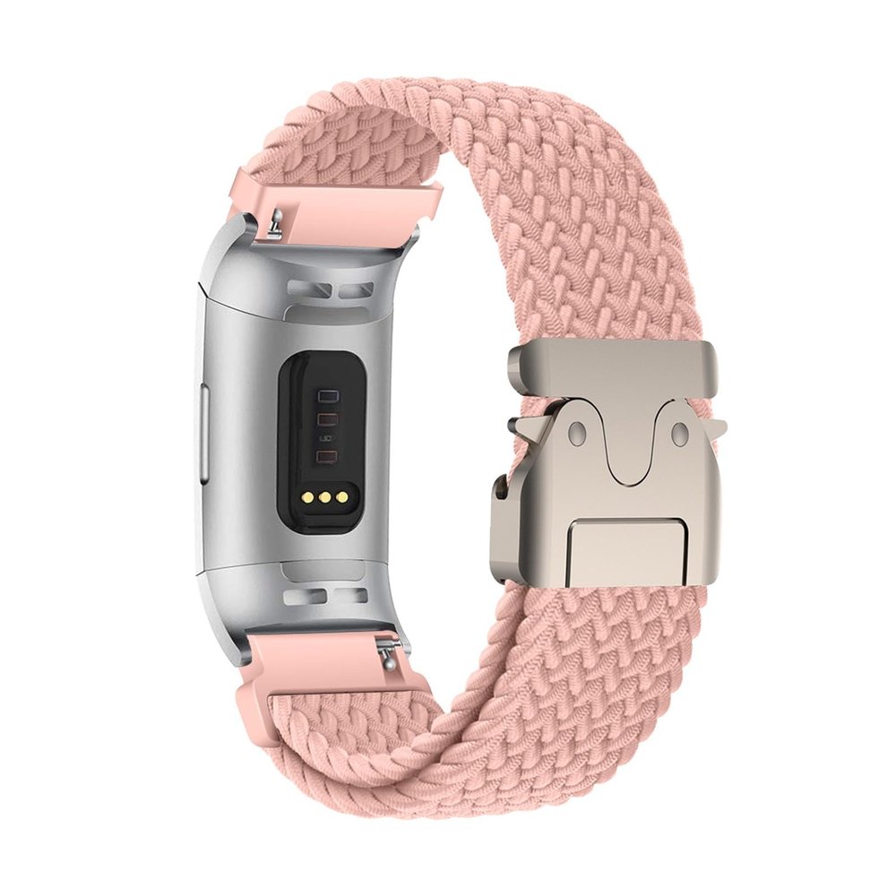 Soft Braided Nylon Replacement Band for Fitbit Charge 2, Adjustable Metal Buckle, Elastic and Breathable, for Men and Women (7, M)