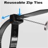 Large Cable Ties, 250-Pack, 4.7 mm x 500 mm, 27.2 kg Tensile Strength, Black view 2