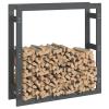 Xichuzi Firewood Rack, Log Storage Rack, Firewood Stacking Aid, Gray, Solid Pine, 100 x 25 x 100 cm view 4