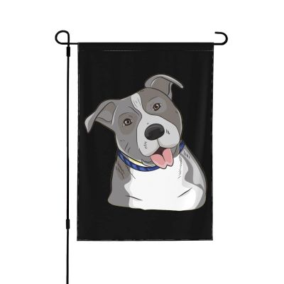 Pit Bull Lover Garden Flag, Personalized, Double-Sided, 12 x 18 in