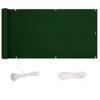 Outdoor Windbreak for Balcony, 1 x 6.5 m, Dark Green view 1
