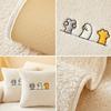 Upgraded Couch Cover – Thick Plush Fleece Sofa Protector with Cute Cat Paw, Non-Slip, Yellow, 9 view 4