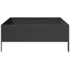 Xichuzi Black Raised Garden Bed 100 x 100 x 25 cm Steel, Pallet Frame, Raised Pond, Vegetable Bed, Balcony Herb Shelf, Flower Bed, Herb Spiral, Tomato Bed - 851031 view 4