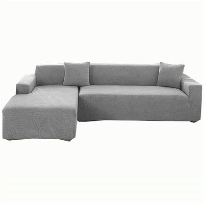 Waterproof L-Shaped Sectional Sofa Cover, Non-Slip Chaise Lounge Protector, Light Gray, 1-Seater Sofa Cover
