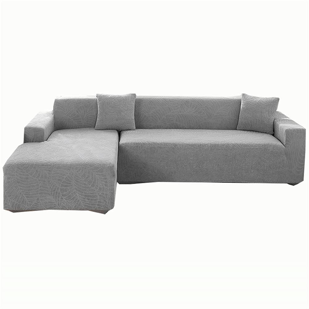 Waterproof L-Shaped Sectional Sofa Cover, Non-Slip Chaise Lounge Protector, Light Gray, 1-Seater Sofa Cover