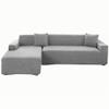 Waterproof L-Shaped Sectional Sofa Cover, Non-Slip Chaise Lounge Protector, Light Gray, 1-Seater Sofa Cover view 1