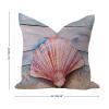Soft 45.7 x 45.7 cm Nautical Ocean Throw Pillow Cover with Shells and Sea Creatures view 3