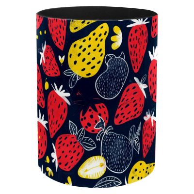 Metal Pencil Holder with Strawberry Design