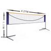 Portable Badminton Net Set with Volleyball and Tennis Net, Height-Adjustable and Foldable view 2
