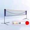 Portable Badminton Net Set with Volleyball and Tennis Net, Height-Adjustable and Foldable view 3
