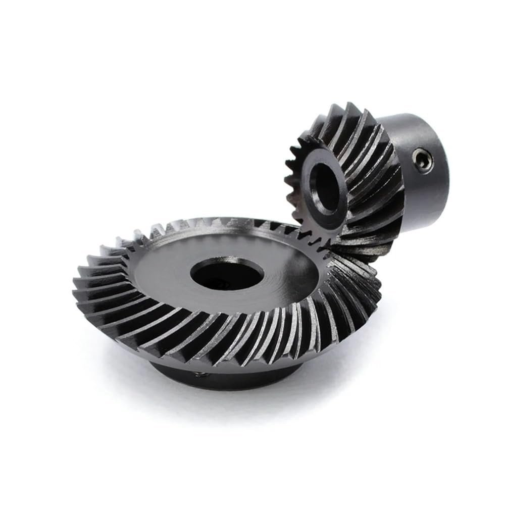 WUWMTUTCK 1:2 Spiral Bevel Gear, 1M, 15/30/20/40 Teeth, Steel, Helical-Toothed
