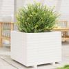 Furniture Select-Garden White Planter 60 x 60 x 49.5 cm Solid Pine view 1