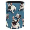 Metal Pen Holder with White French Bulldog Pattern view 1
