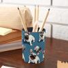 Metal Pen Holder with White French Bulldog Pattern view 4