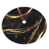 Pom-Pom Christmas Tree Skirt, 48 in, Fir Trees, Pines and Stars, Soft Farmhouse Holiday Decor, Black Marble view 2