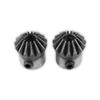 WUWMTUTCK 2-Piece 1M 20-Tooth Spiral Bevel Gear Set for Violent Model Car DIY Modification (6 mm, 6 pcs) view 1