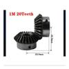 WUWMTUTCK 2-Piece 1M 20-Tooth Spiral Bevel Gear Set for Violent Model Car DIY Modification (6 mm, 6 pcs) view 2