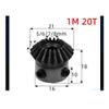 WUWMTUTCK 2-Piece 1M 20-Tooth Spiral Bevel Gear Set for Violent Model Car DIY Modification (6 mm, 6 pcs) view 3
