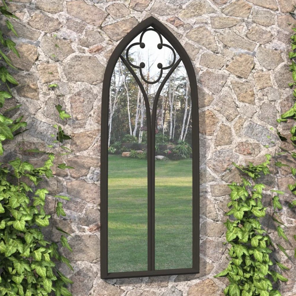 Furniture Select Black Garden Mirror 70 x 30 cm