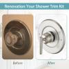 Replacement for Moen Gibson Posi-Temp Shower Trim Kit, Brushed Nickel, T2901BN view 4