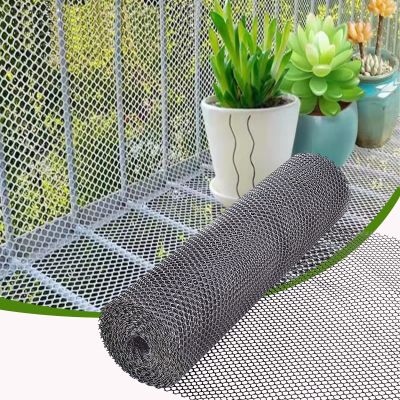 Heavy-Duty HDPE Balcony Safety Net, 0.5 m x 6 m, Gray, 1.8 cm Holes