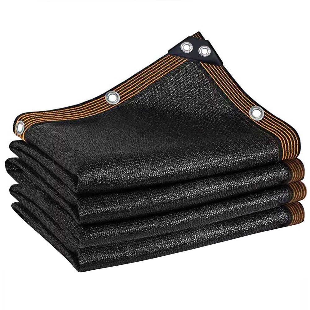 winemana Black Shade Net, 70% Shade, 2 x 3 m Net Tarp with Grommets