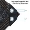 winemana Black Shade Net, 70% Shade, 2 x 3 m Net Tarp with Grommets view 2