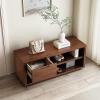 Wood Entryway Bench with Drawer and Storage Cabinet, White, 78.7 x 35.6 x 43.2 cm view 3