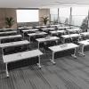 Folding Conference Table on Casters, Rectangular Flip-Top Training Table, 160 x 60 x 75 cm view 2