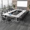 Folding Conference Table on Casters, Rectangular Flip-Top Training Table, 160 x 60 x 75 cm view 3