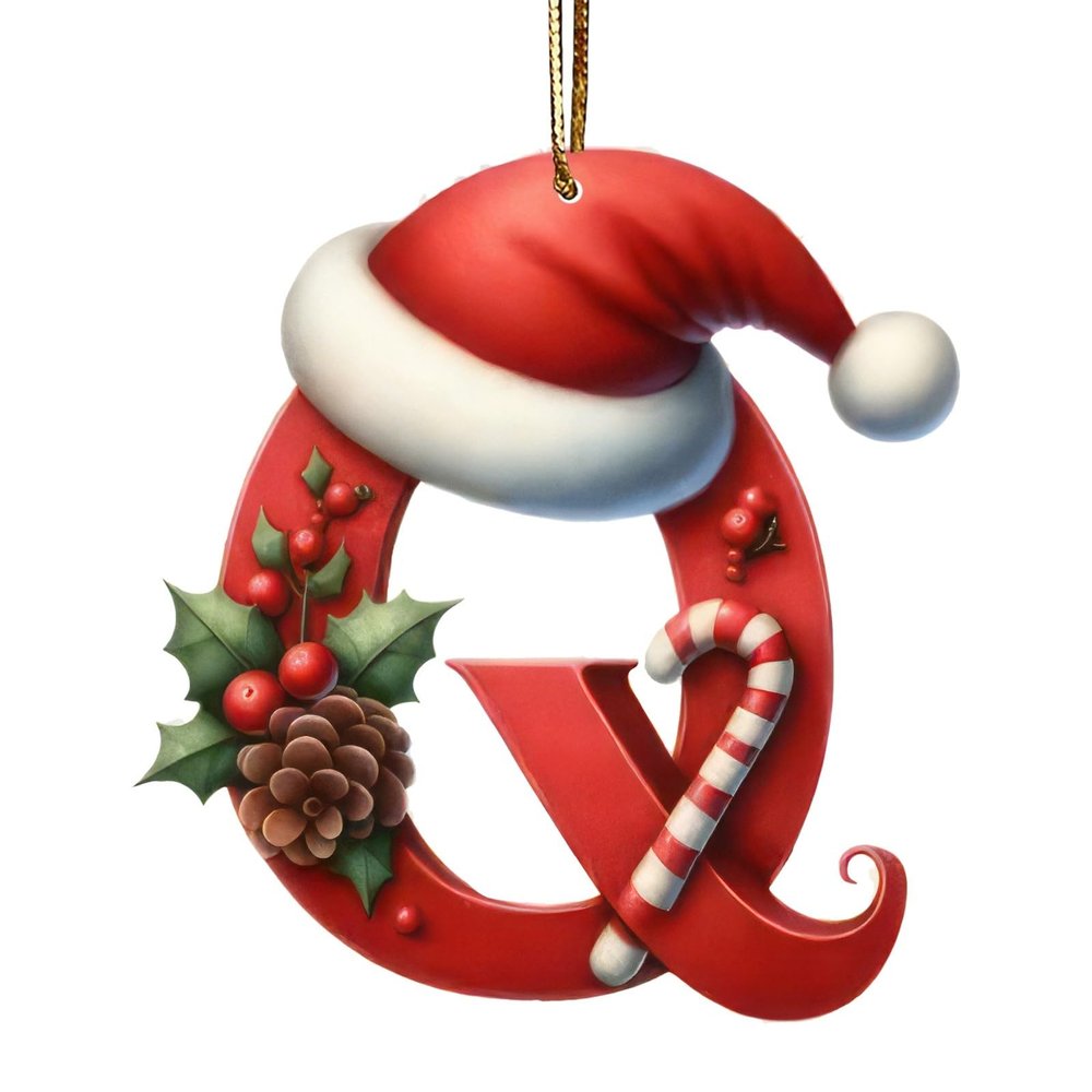 26 Alphabet Ornaments A-Z for Christmas Tree