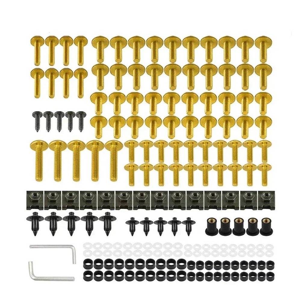 LIJUNSHANI 195-Piece Motorcycle Fairing Bolt, Nut & Clip Kit for Suzuki Boulevard S50/S83, Intruder 800/1400, 250LC, C1800R and C800