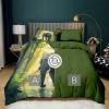 CozyRest Olive Green Jungle Plants Reversible Bedding Set, 100 x 135 cm, Elephant Rainforest Print, 2-Piece view 4