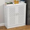 Wood Radiator Cover with Vertical Slat Design, 90 x 80 x 30 cm view 1
