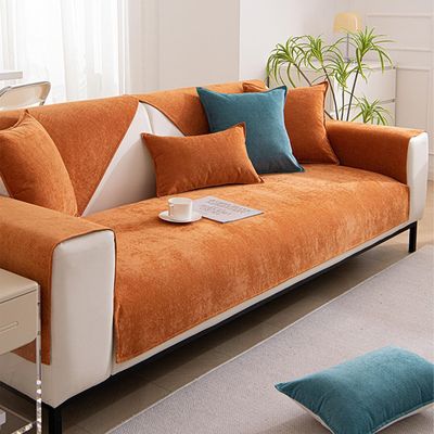 Upgraded Solid-Color Sofa Cover with 3 Cushion Covers