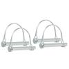 PATIKIL 4-Piece Galvanized Steel Hitch Pins, 10 mm Diameter, 80 mm Length, D-Shape Locking Pins for Trailers, Tractors, and Lawn Mowers view 1