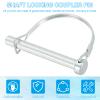 PATIKIL 4-Piece Galvanized Steel Hitch Pins, 10 mm Diameter, 80 mm Length, D-Shape Locking Pins for Trailers, Tractors, and Lawn Mowers view 4
