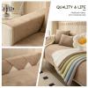 Upgraded 3D Jacquard Rabbit-Fur Couch Cover, Plush, Non-Slip, Blue, 70 × 180 cm view 4