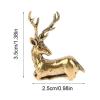 JUDUOYANXIAN Vintage Brass Reindeer Figurine, 3.5 x 2.5 cm view 2