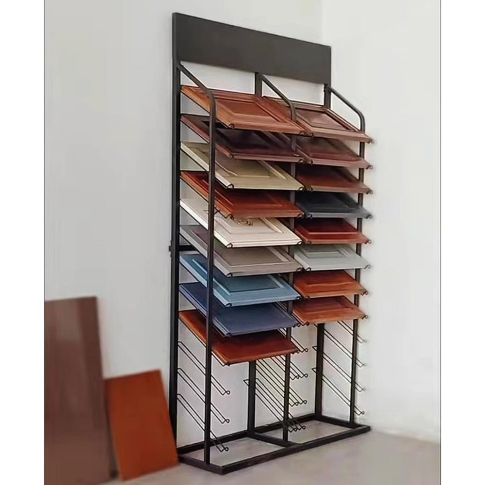 CHZDPP Multi-Tier Display Rack for Tile and Building Material Samples, 35.4 x 13.8 in