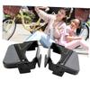 NULYLU 2-Piece Carbon Steel Bicycle Trick Pegs, Black Cylinder Pedals for Mountain Bikes view 3