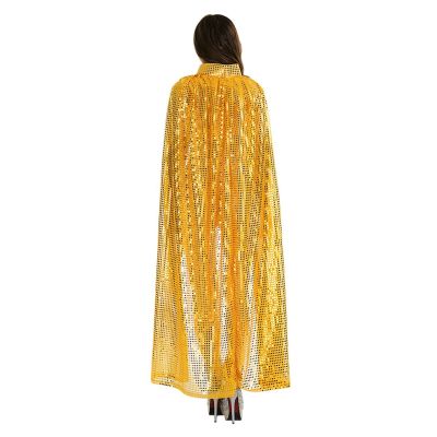 RUMAOZIA Women's Sequin Glitter Cape, Long Carnival Coat, Classic Party Easter Cosplay Prop, Vintage Solid-Color Fancy-Dress Costume for Role-Play