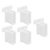10-Piece ABS Wire Shelf End Bracket Set with Screws and Expansion Tubes view 1