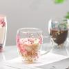 350 ml Double-Wall Glass Cup with Dried Flowers view 3