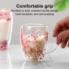 350 ml Double-Wall Glass Cup with Dried Flowers view 4