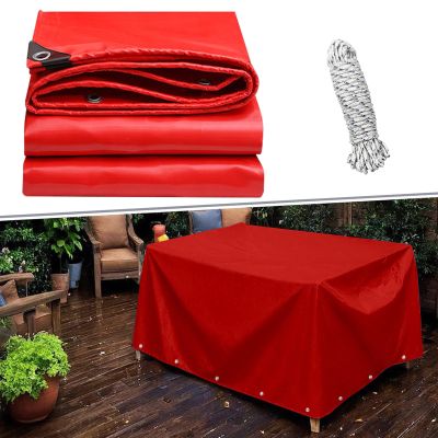 Waterproof Tarp with Eyelets, 1 x 3.4 m, 500 g/m², Red