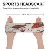 Women's Sports Headband with Spaceship Illustration view 2