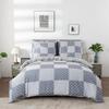 YZQGLHP Grid Bedding Set 135 x 200 cm, Reversible Microfiber Duvet Cover Set view 1