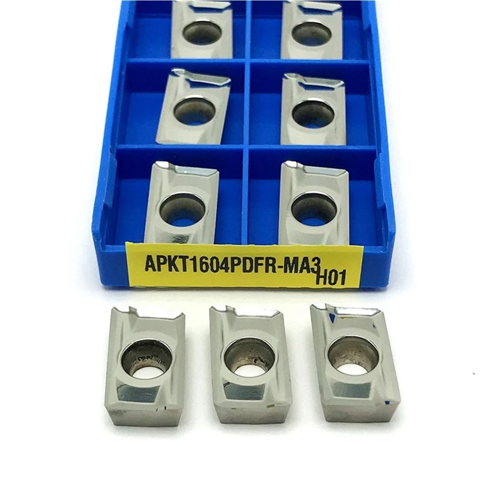 APKT1604 MA3 H01 Carbide Inserts for CNC Milling and Wood Turning, 10-Pack